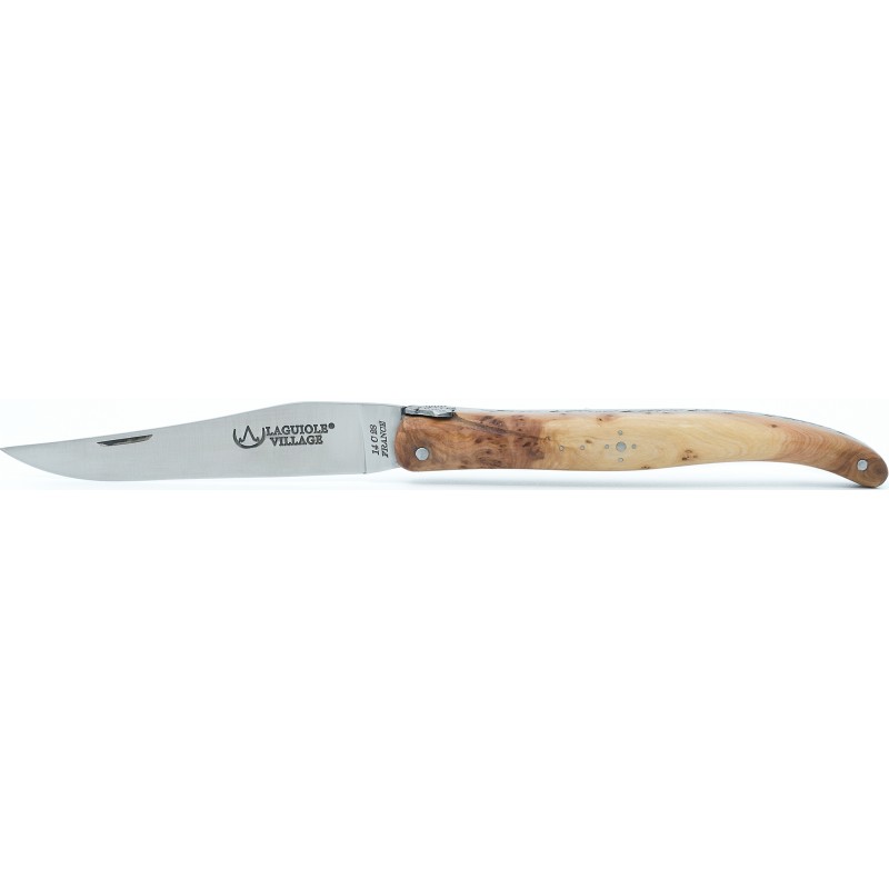 Laguiole knife 12 cm full handle with spring imagine n ° 7 in juniper
