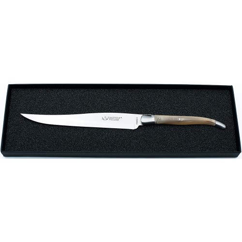 Carving knife in blond horn tip
