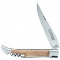 12 cm 2 bolsters Laguiole knife with a corkscrew in juniper
