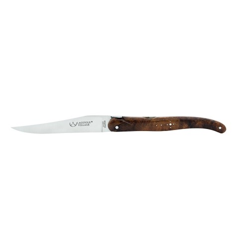 Laguiole pocket knife double acting pump in desert Ironwood