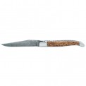 Couteau Laguiole 12 cm en thuya et lame damas carbone