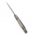 Couteau Laguiole 12 cm en pointe de corne et lame damas carbone