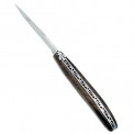 Couteau Laguiole 12 cm en noyer et lame damas japonais