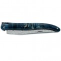 Couteau Laguiole 12 cm en fourche de peuplier teinté et lame damas japonais