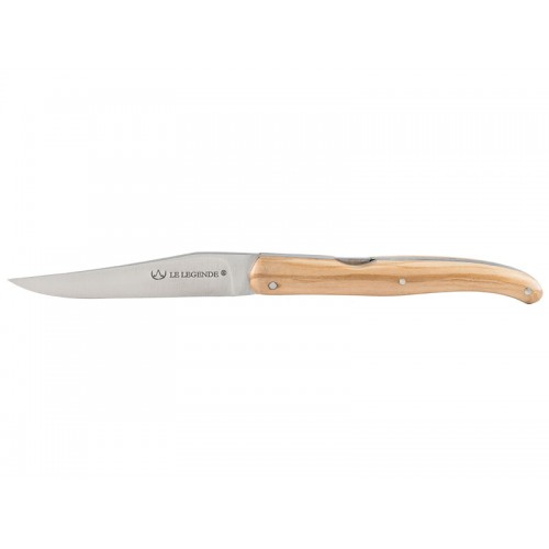 Laguiole pocket knife The legend 10cm double acting pump in olivewood