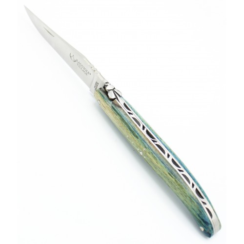 Couteau de Laguiole 10cm plein manche en Hêtre de l&#039;Aubrac