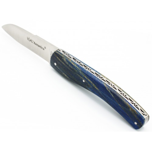 Couteau L&#039;Antartica 12cm Hêtre de l&#039;Aubrac bleu Russe