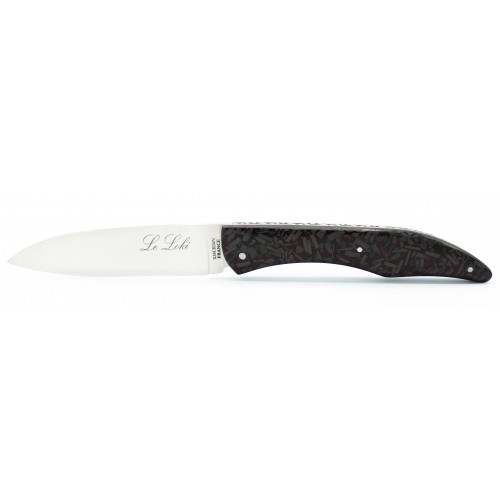 Pocket knife Le Loki 12cm full handle in red carbon fiber
