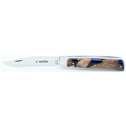Pocket knife l'Alpin in blue vine stock
