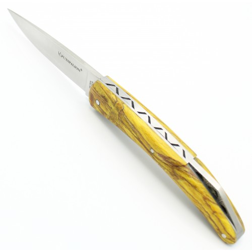 Couteau L&#039;Espalion Lady Pont en Hêtre de l&#039;Aubrac Bleu Russe