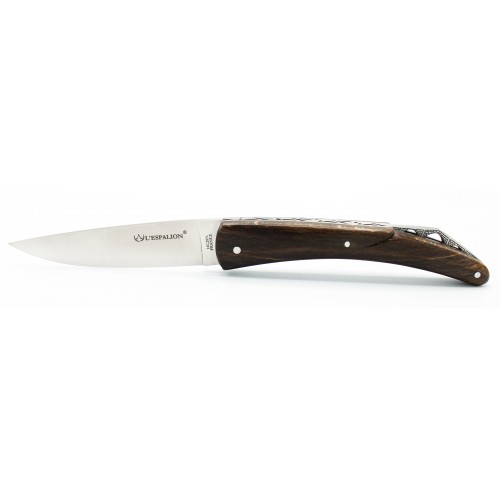 Pocket knife l&#039;Espalion Lady bridge in dark brown beech wood