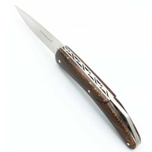 Pocket knife l&#039;Espalion Lady bridge in dark brown beech wood