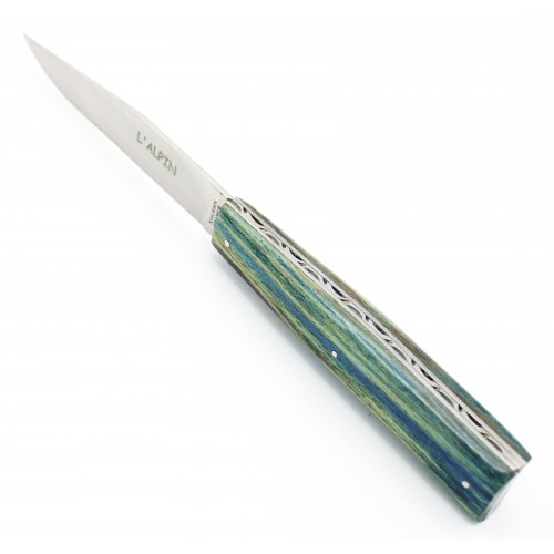 Couteaux de table l&#039;Alpin en hêtre de l&#039;Aubrac bleu roi