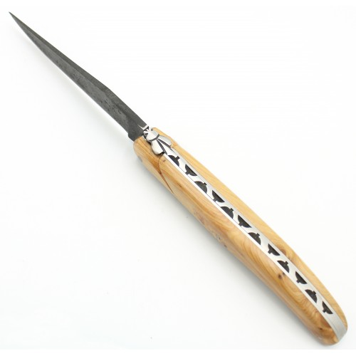Laguiole pocket knife 12cm full handle in juniper, Brut de forge blade