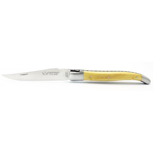 Laguiole pocket knife 12 cm 2 bolsters in boxwood