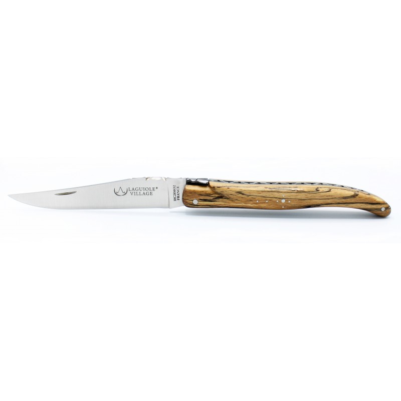 Couteau Laguiole 12 cm plein manche Hêtre de l'Aubrac