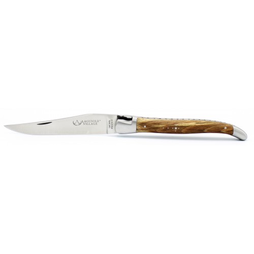 Laguiole pocket knife 13 cm 2 bolsters in Aubrac's forests beech wood