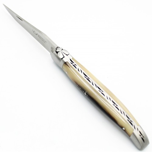 Couteau Laguiole 13 cm 2 mitres en pointe de corne