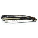 Laguiole pocket knife 11cm full handle in marbled horn tip