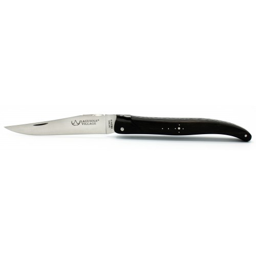 Couteau Laguiole 12 cm plein manche en ébène