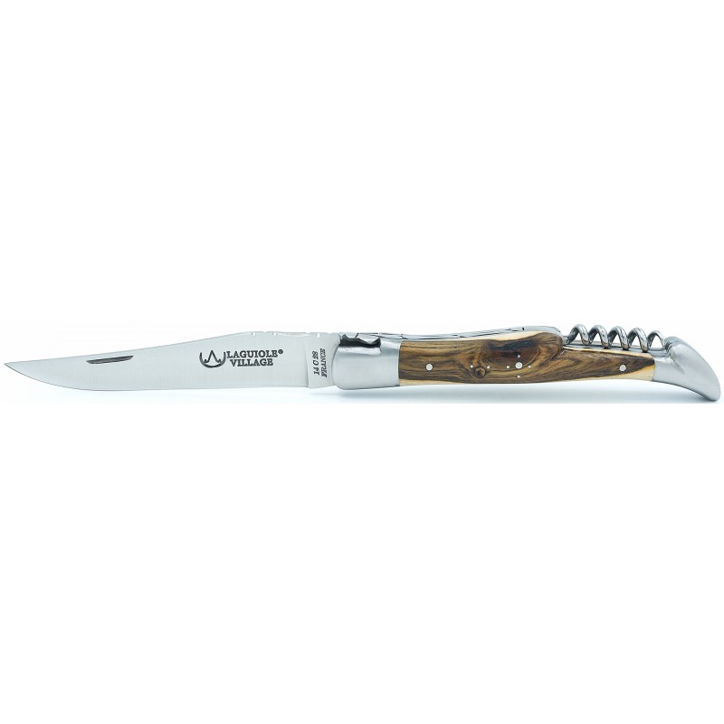 Couteau de Laguiole en pistachier 12 cm avec tire-bouchon