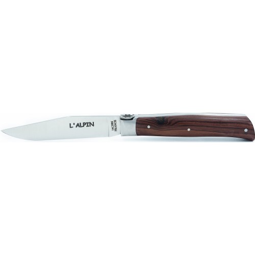Pocket knife l'Alpin with Edelweiss spring in kingwood
