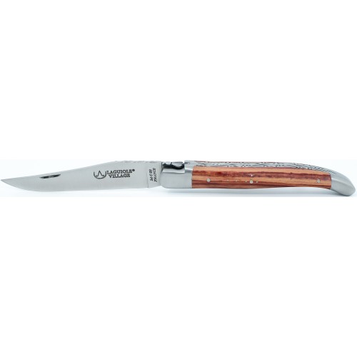 Laguiole pocket knife 12 cm double chiseled plates in rosewood